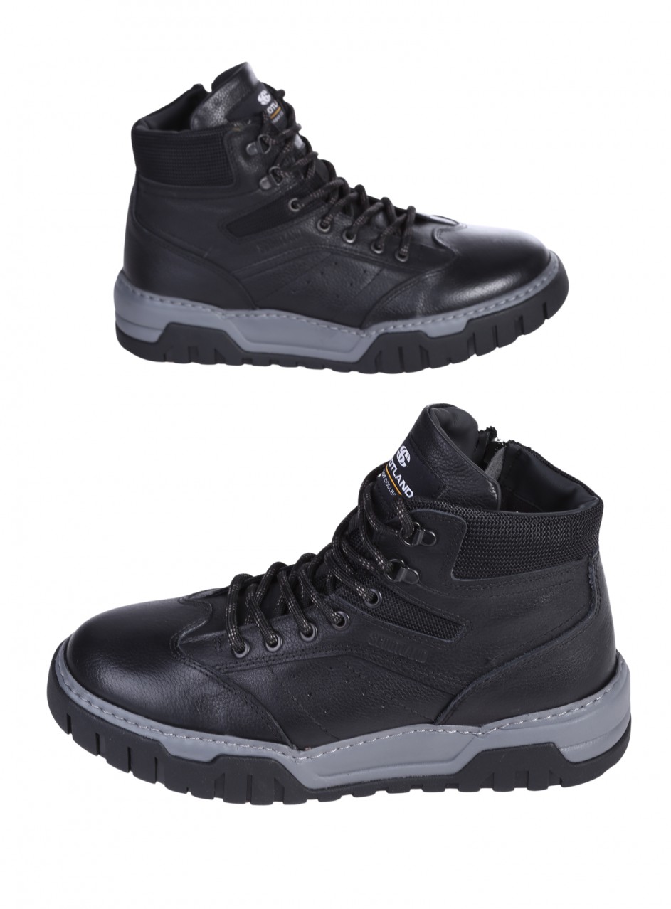 Ежедневни мъжки боти от естествена кожа 152-20404 S3 black 