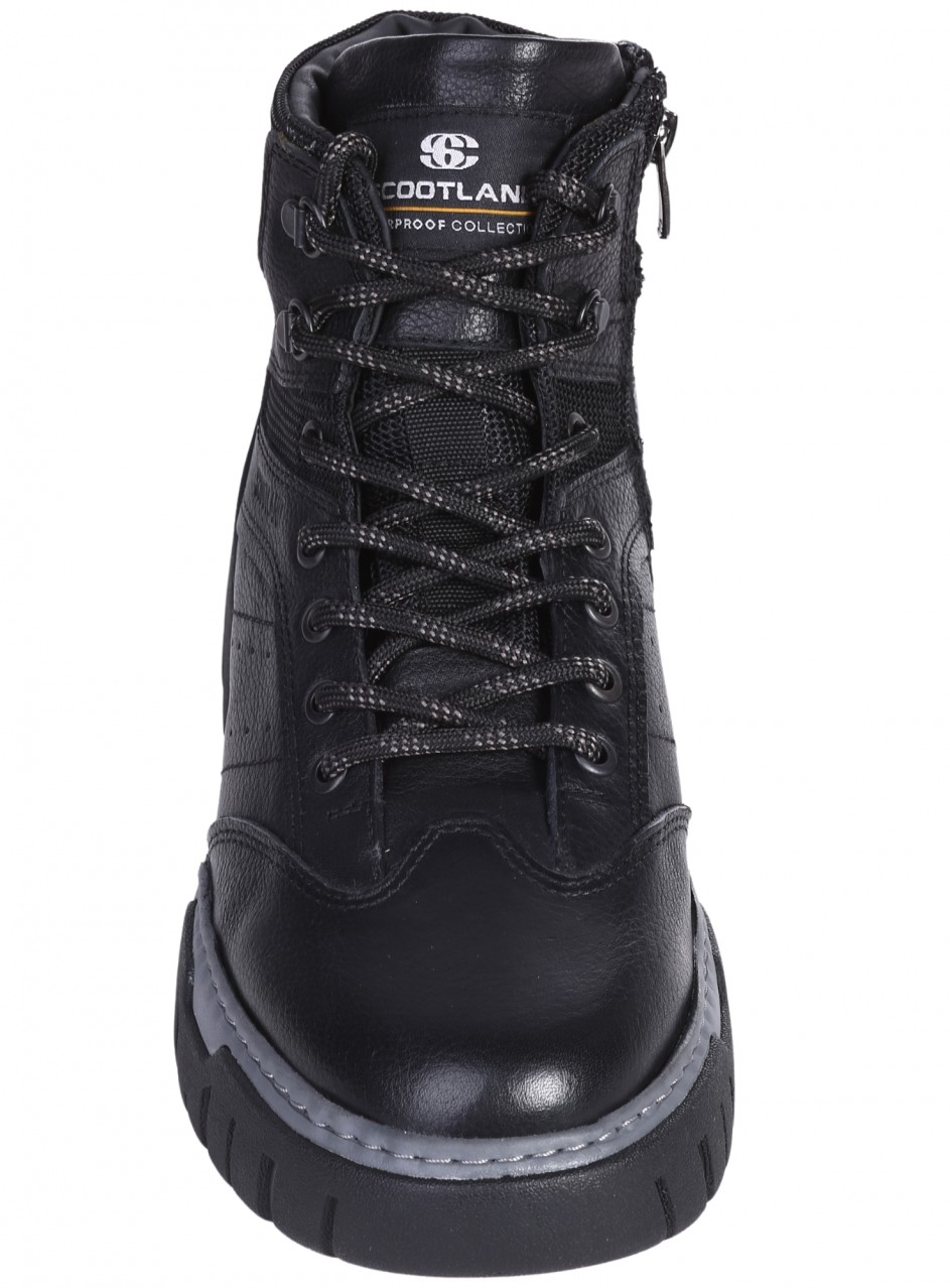 Ежедневни мъжки боти от естествена кожа 152-20404 S3 black 