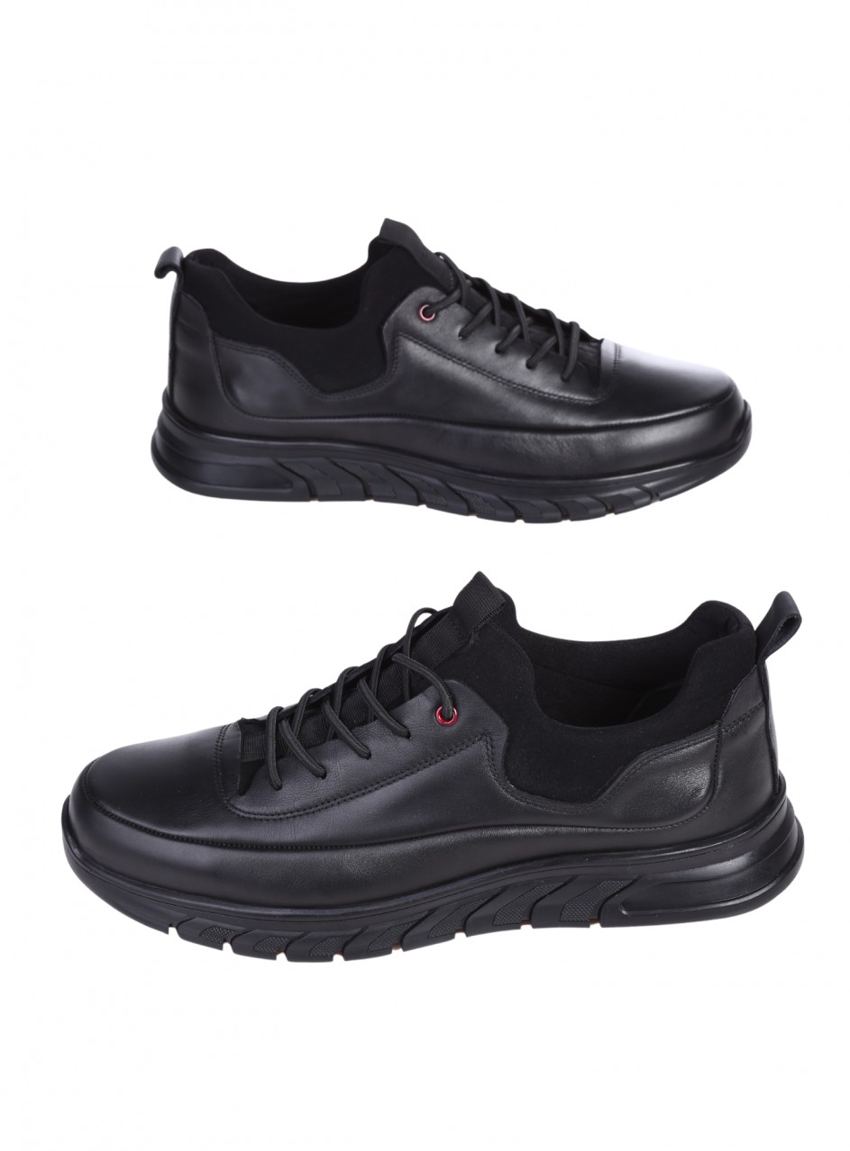 Ежедневни мъжки обувки от естествена кожа 152-20540 S1 black