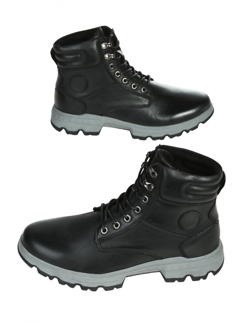 Ежедневни мъжки боти от естествена кожа 6AF-25629 black