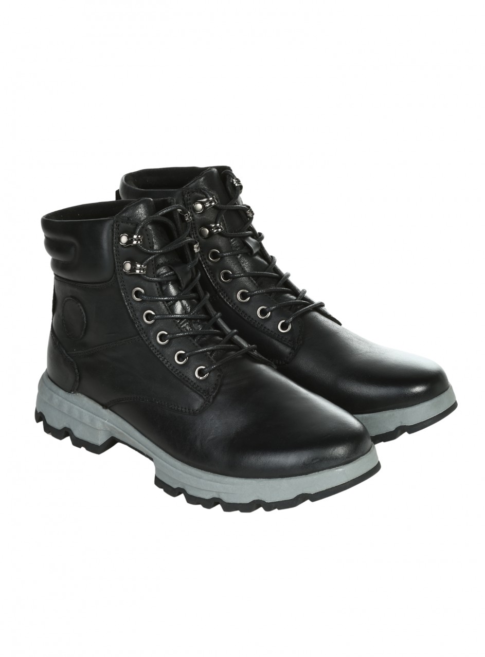 Ежедневни мъжки боти от естествена кожа 6AF-25629 black