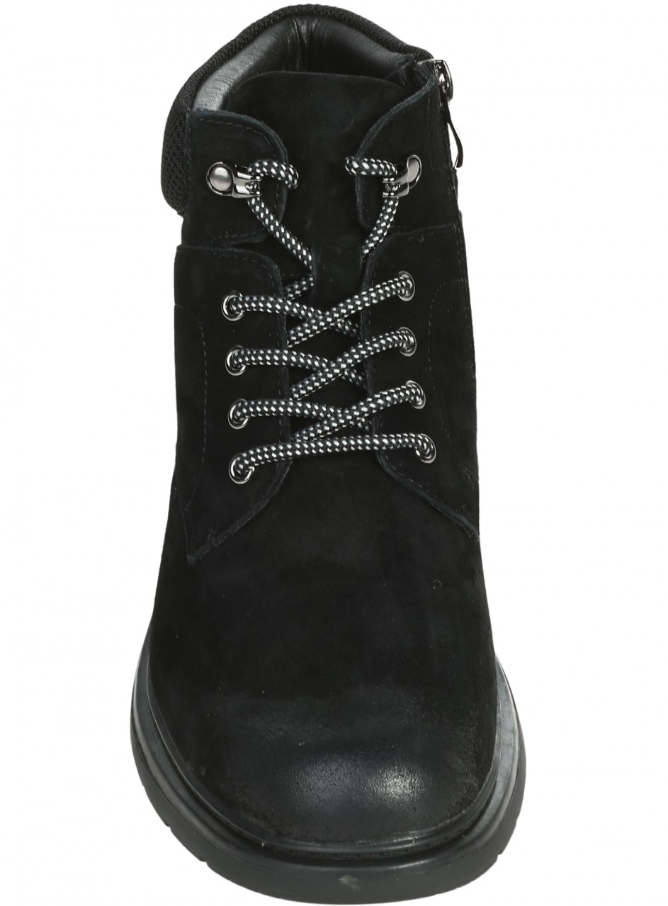 Ежедневни мъжки боти от набук и текстил 6AF-25631 black