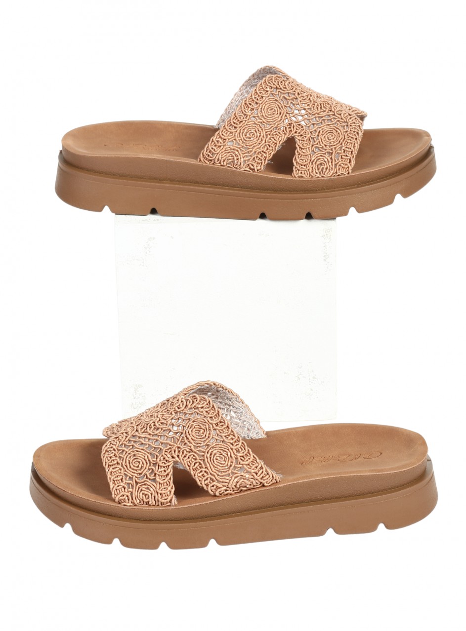 Ежедневни дамски чехли в кафяв 5C-26079 beige