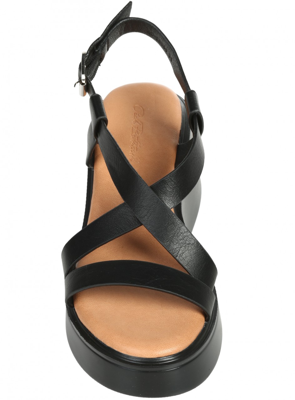 Ежедневни дамски сандали на платформа от еко кожа 4C-26080 black