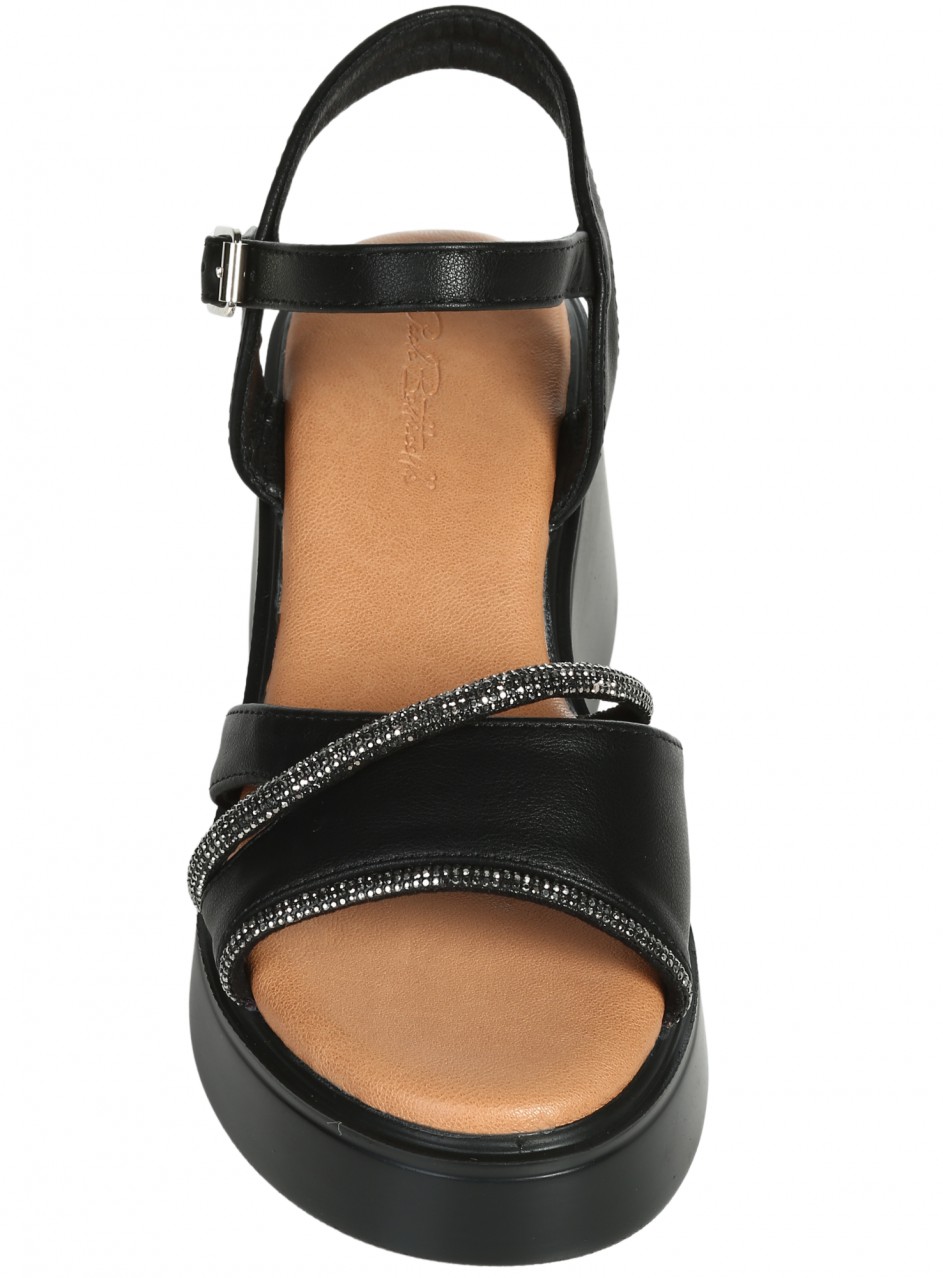 Ежедневни дамски сандали на платформа от еко кожа  4C-26081 black