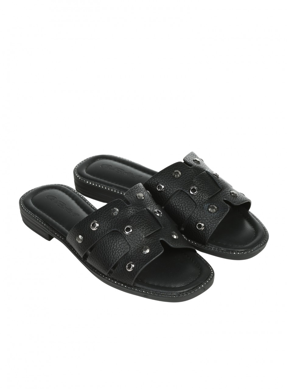 Ежедневни дамски чехли от еко кожа в черно 5C-26083 black