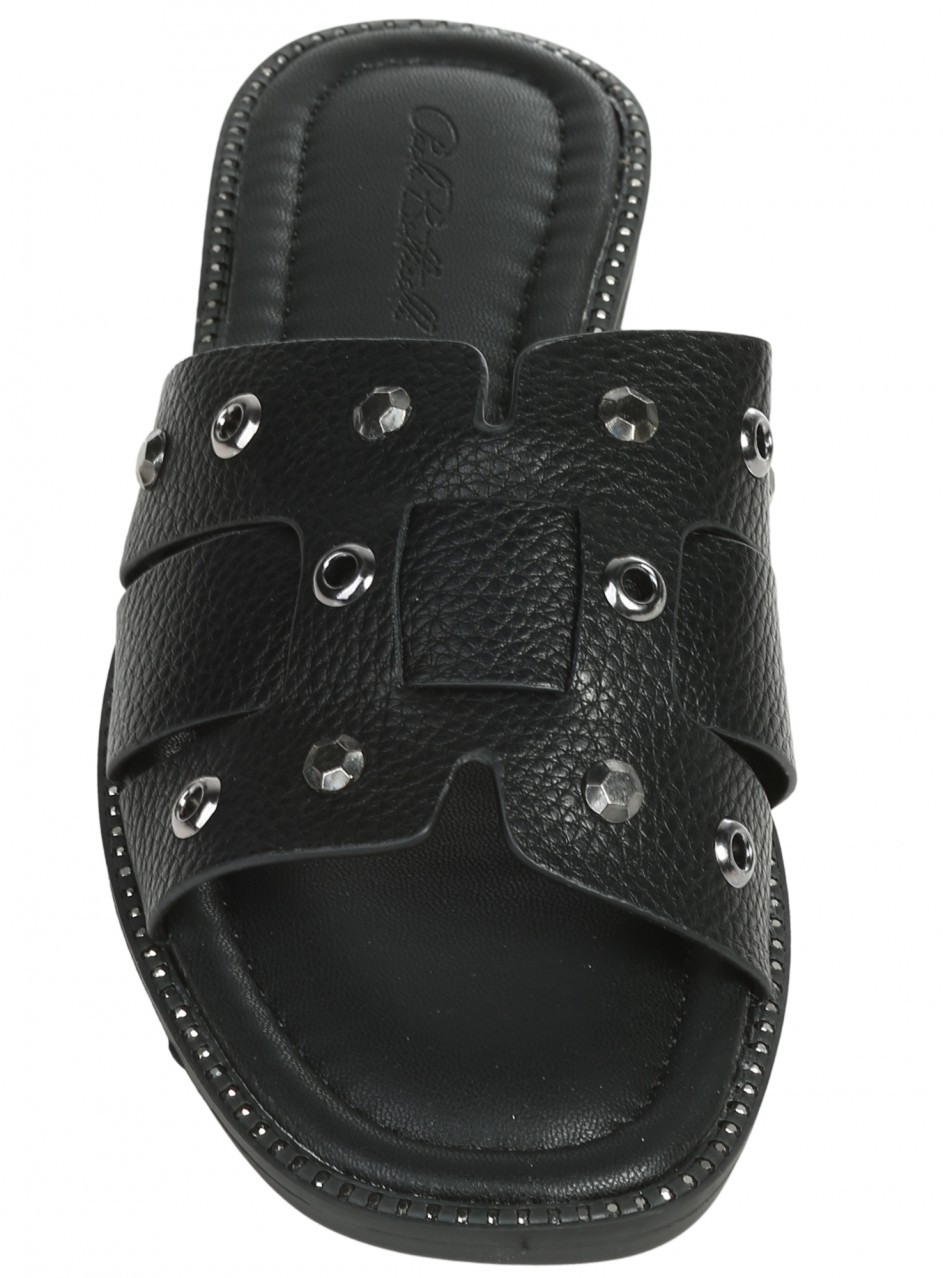 Ежедневни дамски чехли от еко кожа в черно 5C-26083 black