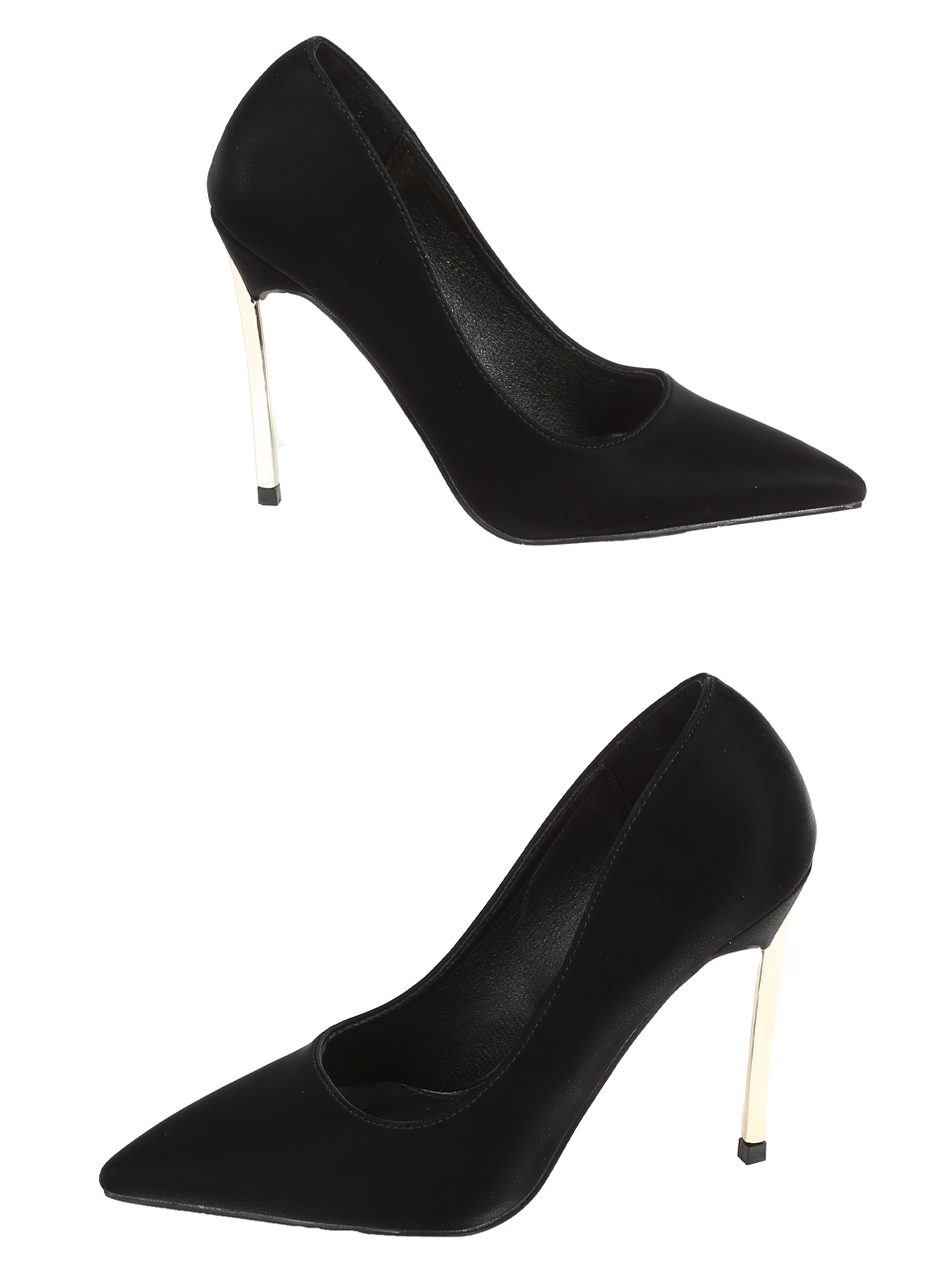 Елегантни дамски обувки, на висок ток, в черно 3M-26033 black (24663)(25207)