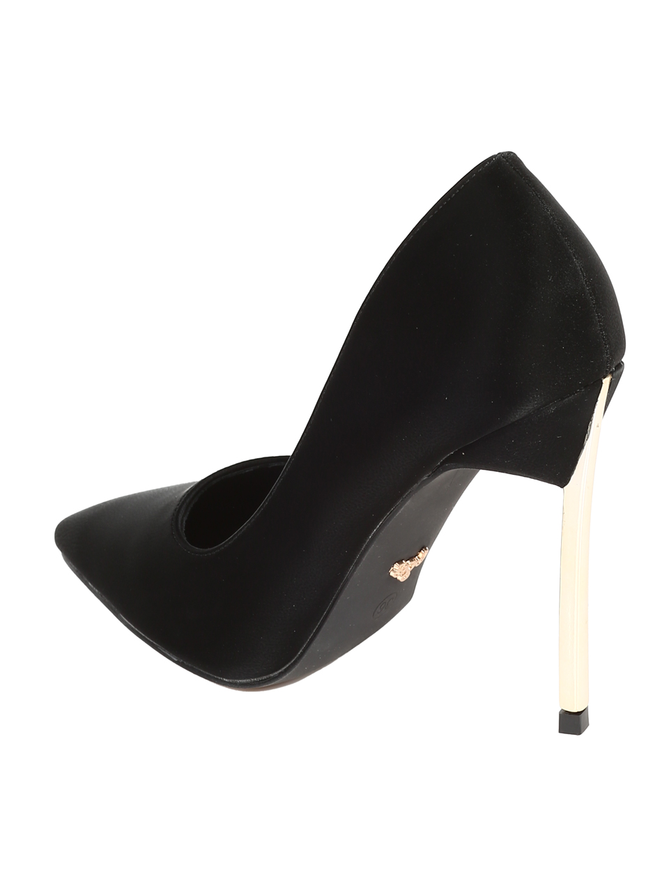 Елегантни дамски обувки, на висок ток, в черно 3M-26033 black (24663)(25207)