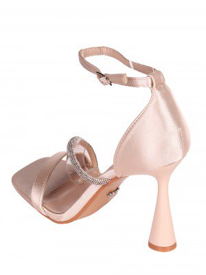 Елегантни дамски сандали на висок ток в бежово 4M-26037 nude (24047)(25033)