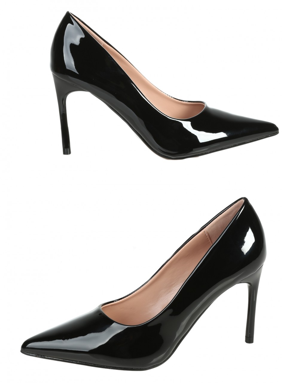 Елегантни дамски обувки, на висок ток 3M-26052 black
