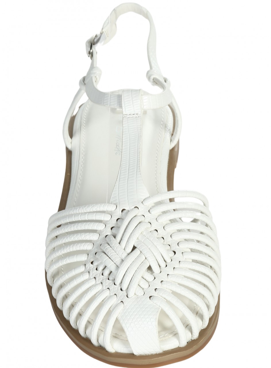 Ежедневни равни дамски сандали 3M-26055 white