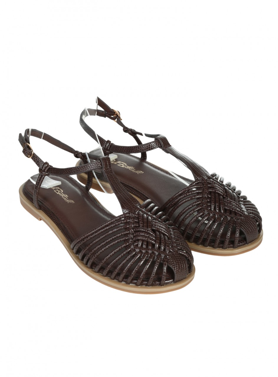 Ежедневни равни дамски сандали 3M-26055 brown