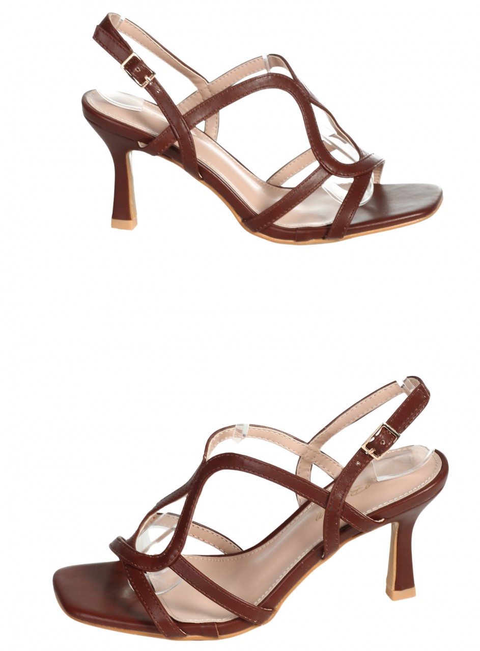 Ежедневни дамски сандали на ток  4M-26059 brown