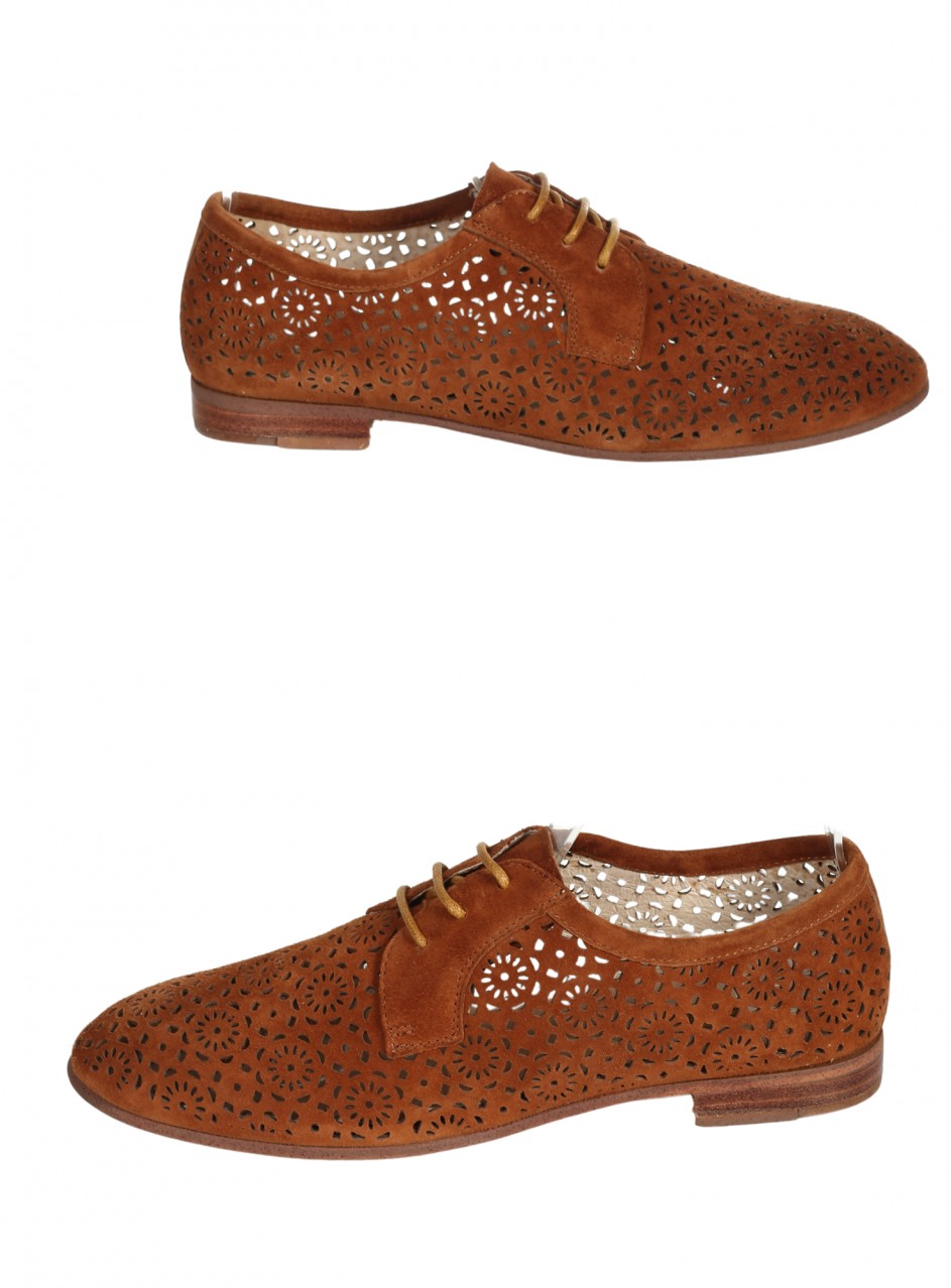 Ежедневни дамски обувки, от естествена кожа в цвят камел 20 38 375 0102 tan