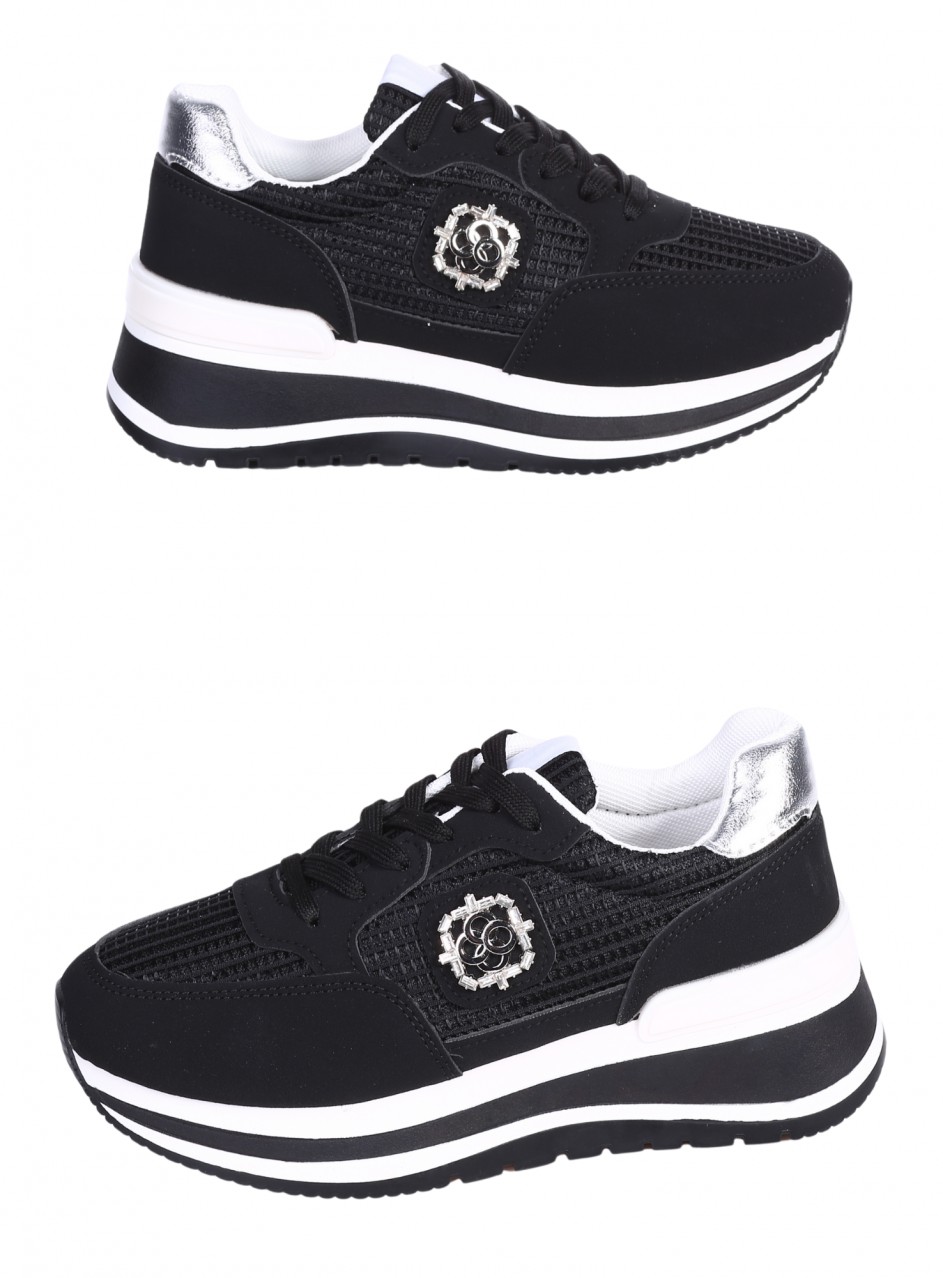 Ежедневни дамски обувки в черен цвят 3U-26065 black