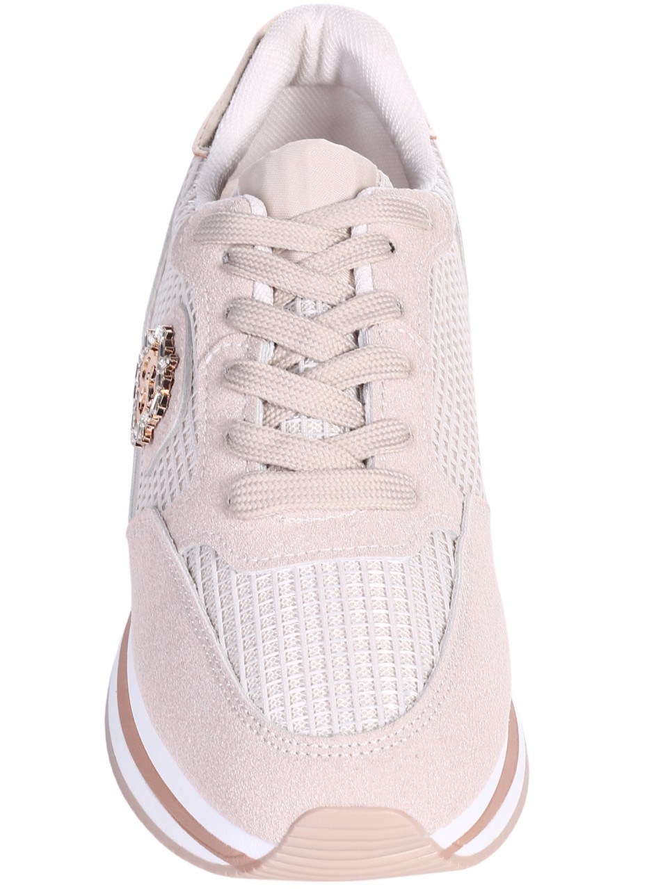 Ежедневни дамски обувки в бежов цвят 3U-26065 beige