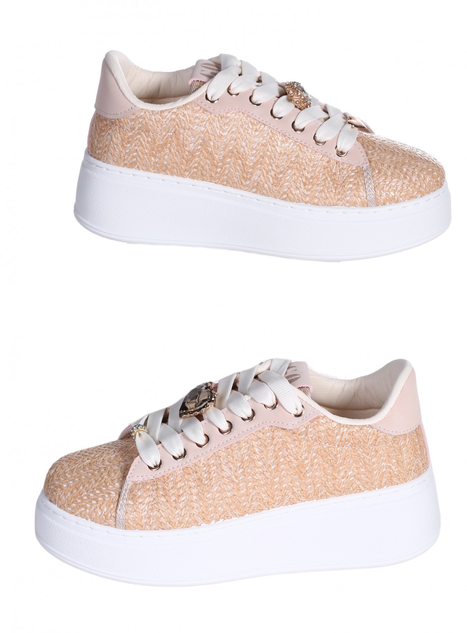 Ежедневни дамски обувки в бежово 3U-26068 beige