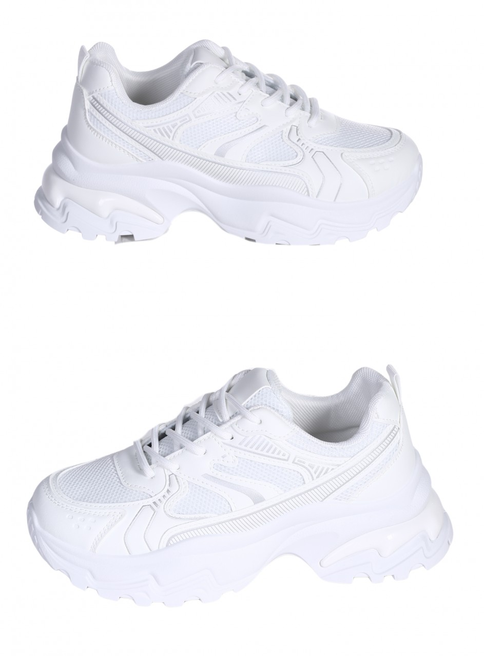 Ежедневни дамски обувки в бяло 3U-26071 all white