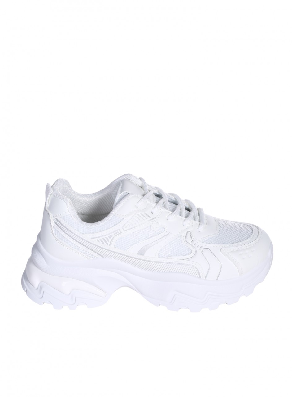 Ежедневни дамски обувки в бяло 3U-26071 all white
