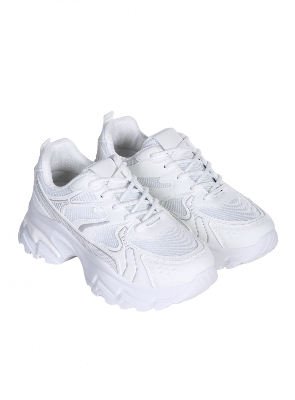 Ежедневни дамски обувки в бяло 3U-26071 all white