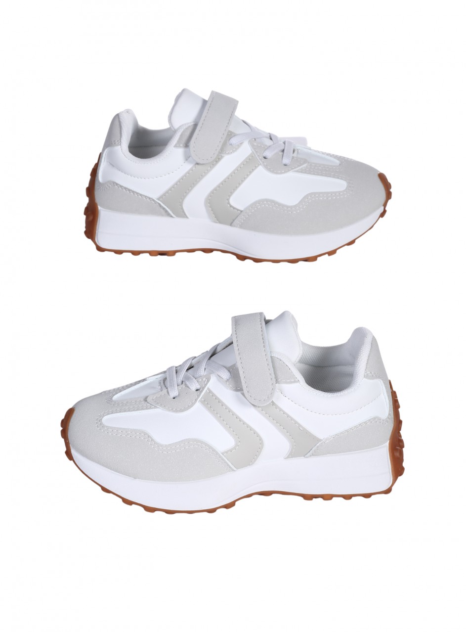 Ежедневни детски обувки в сиво/бял цвят 18U-26074 grey