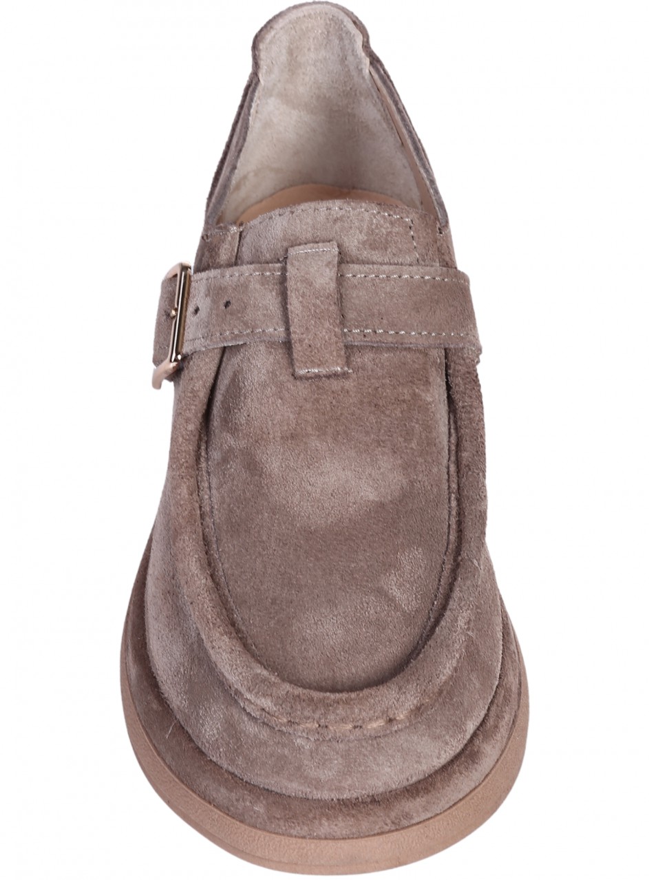 Ежедневни дамски обувки от естествен велур в бежово 3AT-26256 mink