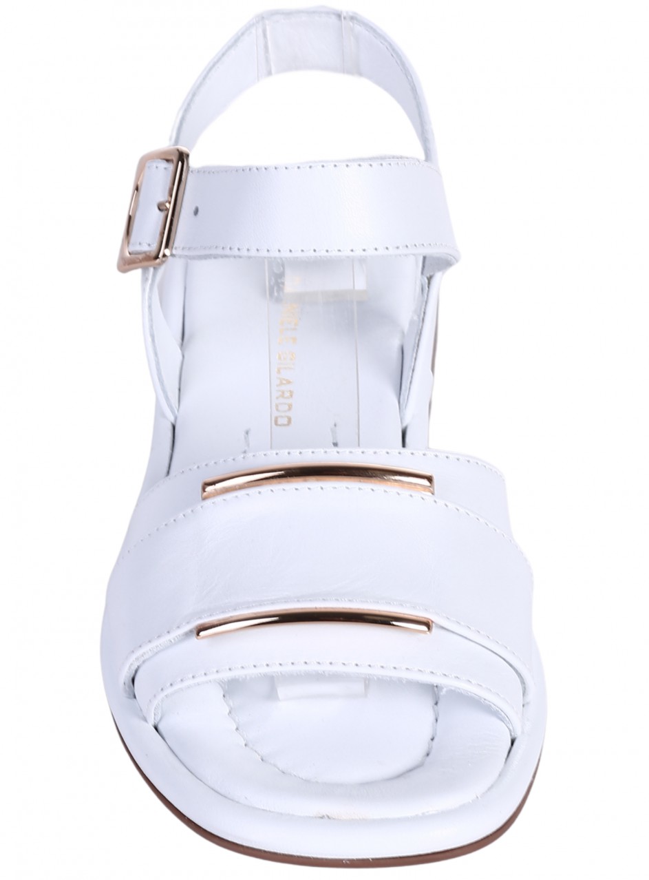 Ежедневни дамски сандали от естествена кожа в бяло 4AT-26258 white
