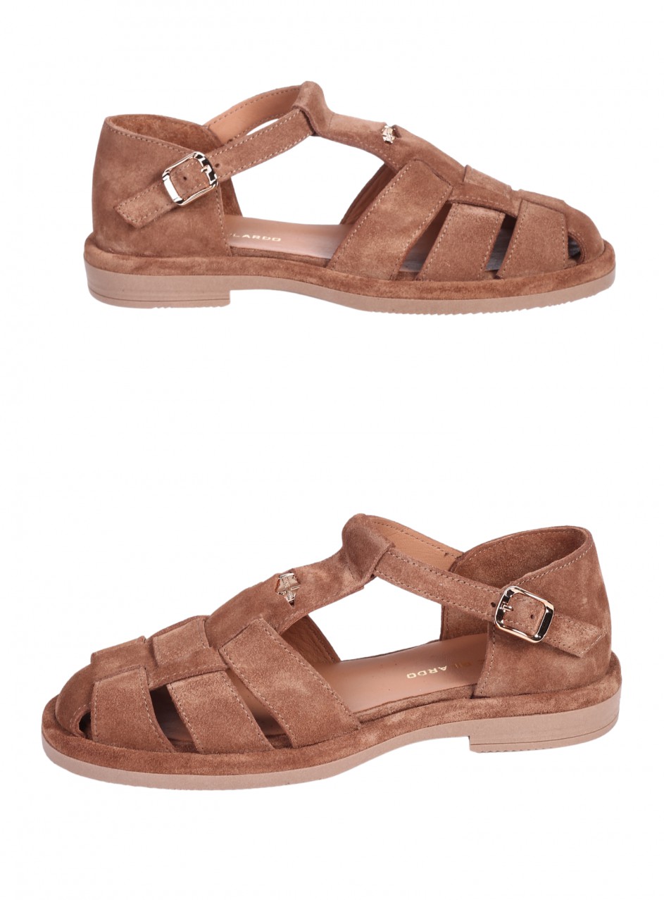 Ежедневни дамски обувки от естествен велур в бежово 3AT-26265 tan