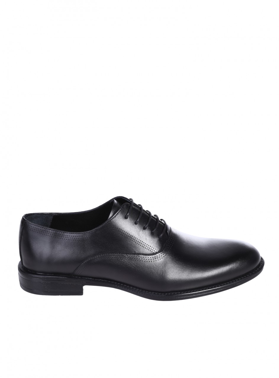 Eлегантни мъжки обувки от естесвена кожа в черно 7AT-26277 black