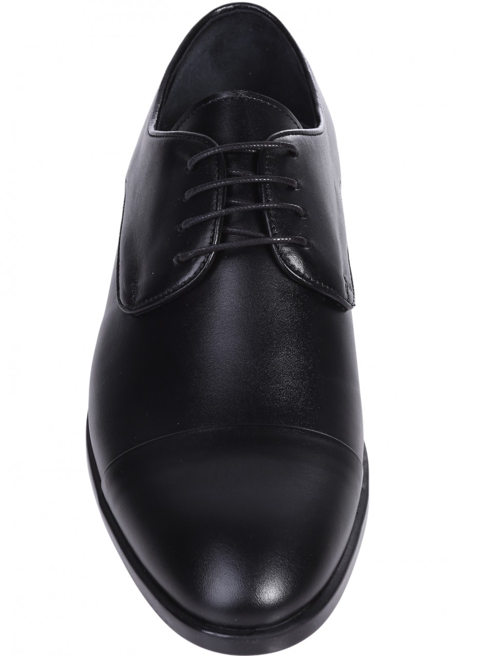 Eлегантни мъжки обувки от естесвена кожа в черно 7AT-26279 black