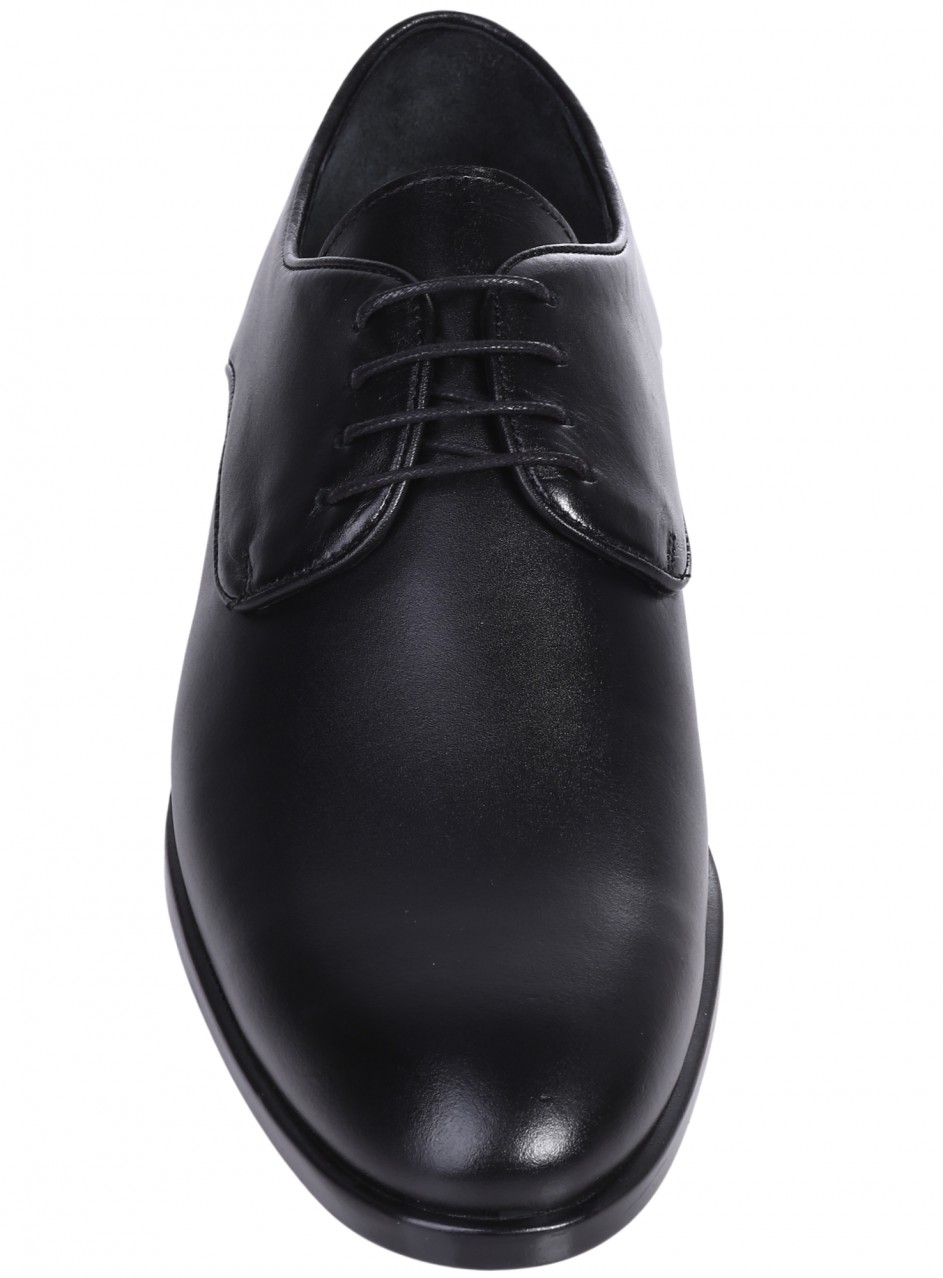 Eлегантни мъжки обувки от естесвена кожа в черно 7AT-26280 black