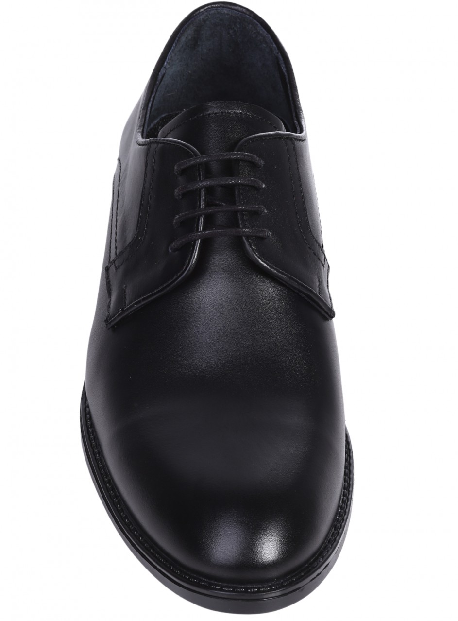 Eлегантни мъжки обувки от естесвена кожа в черно 7AT-26281 black