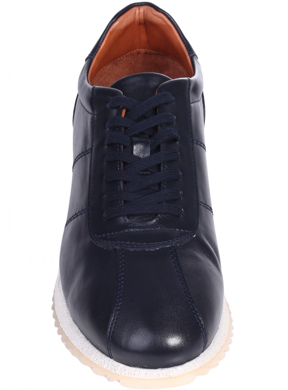 Ежедневни мъжки обувки от естествена кожа в цвят нави 7AT-26287 navy