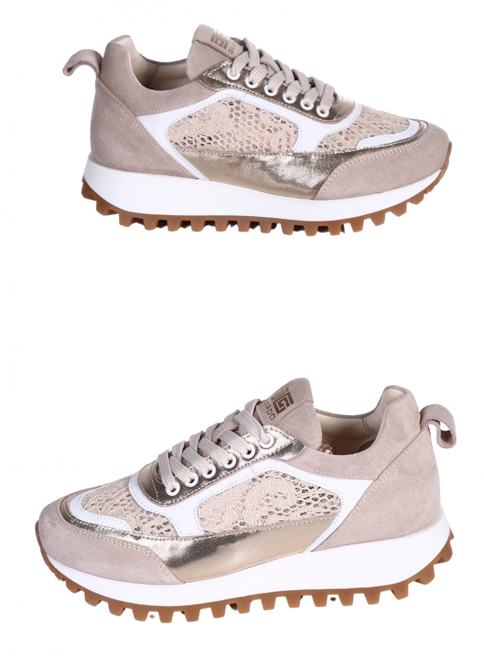 Дамски обувки от естествена кожа в бежово  3AT-26296 beige