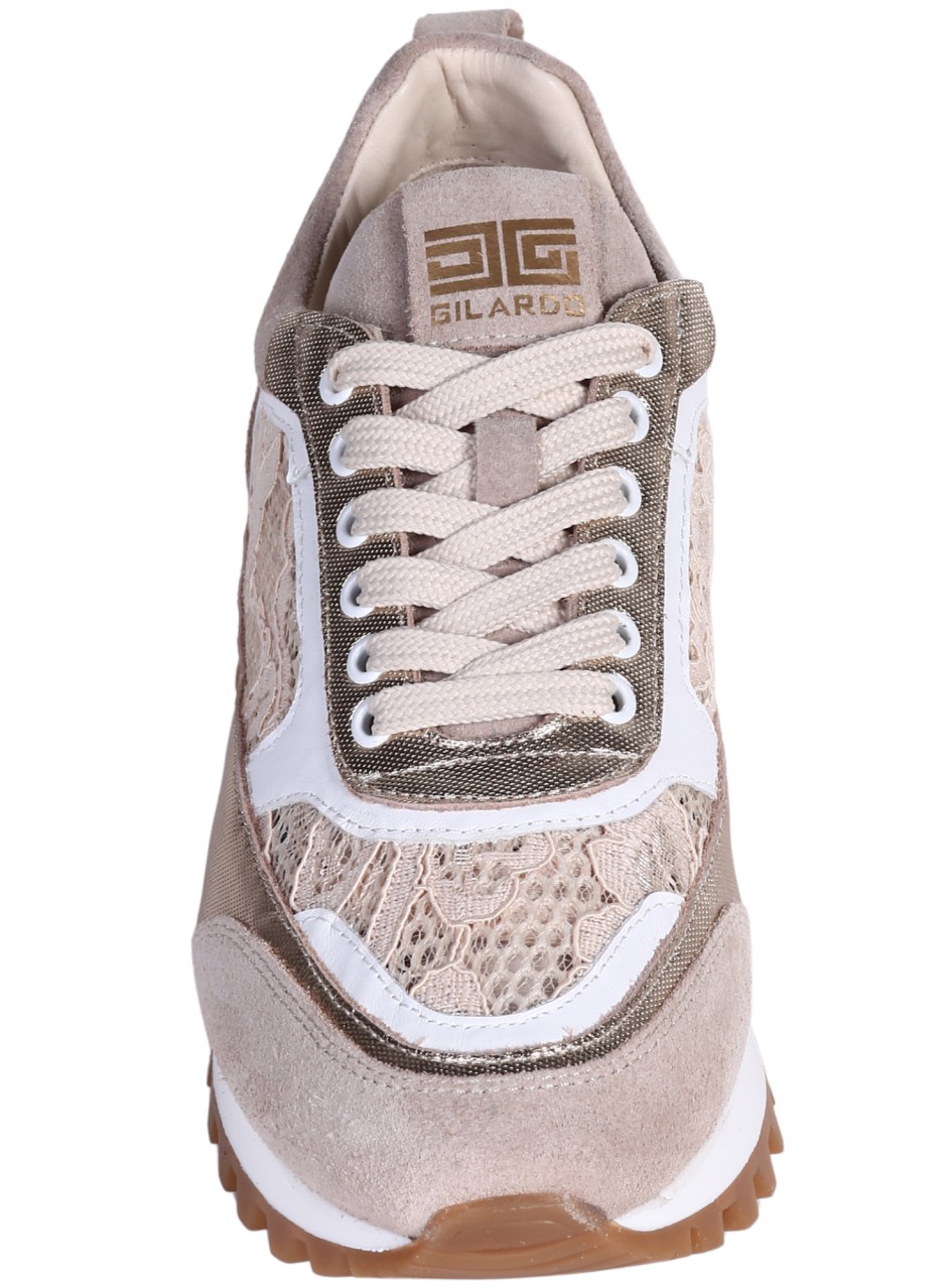 Дамски обувки от естествена кожа в бежово  3AT-26296 beige