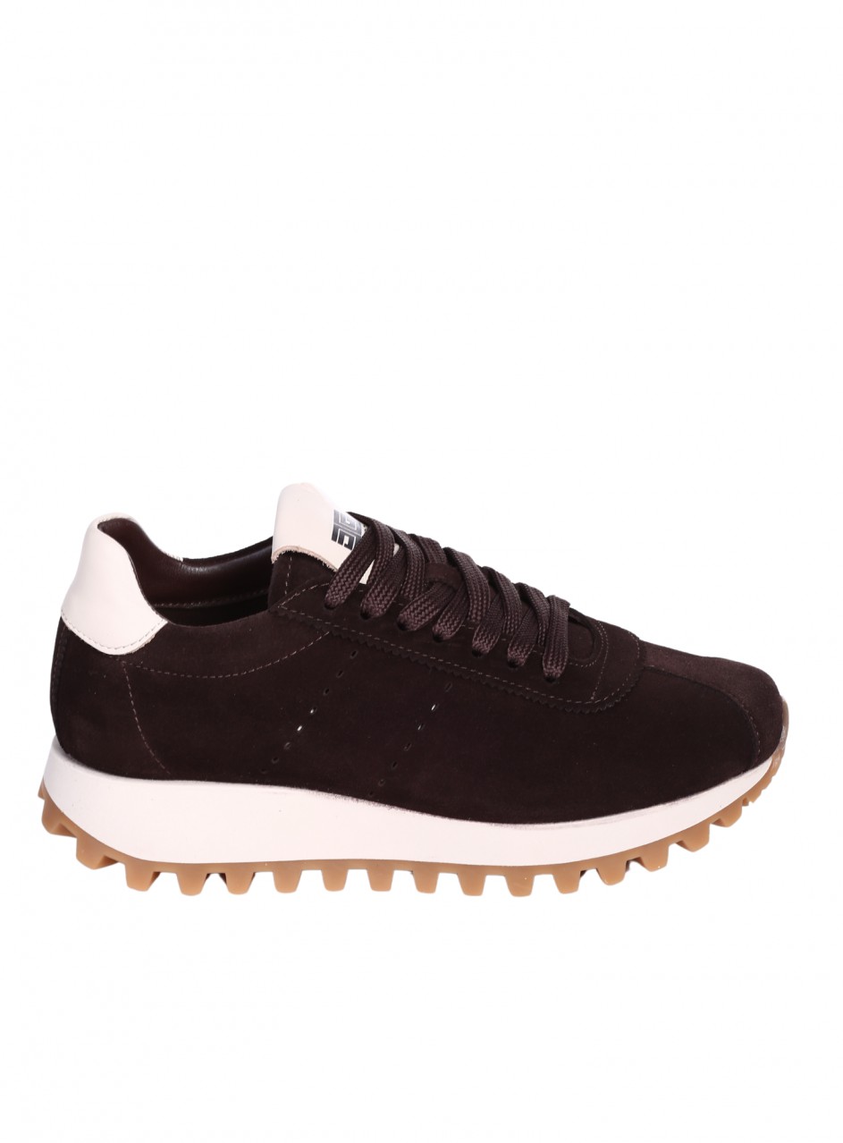 Ежедневни дамски обувки от естествен велур и естествена кожа в кафяво 3AT-26294 brown