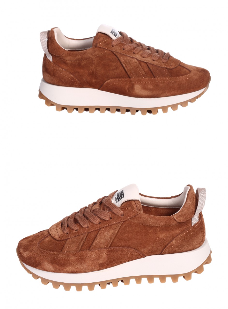 Ежедневни дамски обувки от естествен велур и естествена кожа в кафяво 3AT-26295 brown