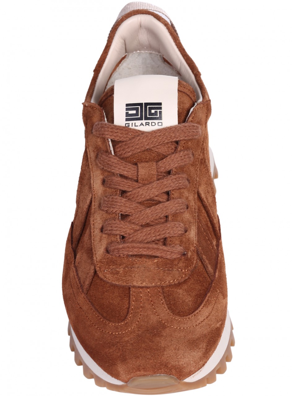 Ежедневни дамски обувки от естествен велур и естествена кожа в кафяво 3AT-26295 brown