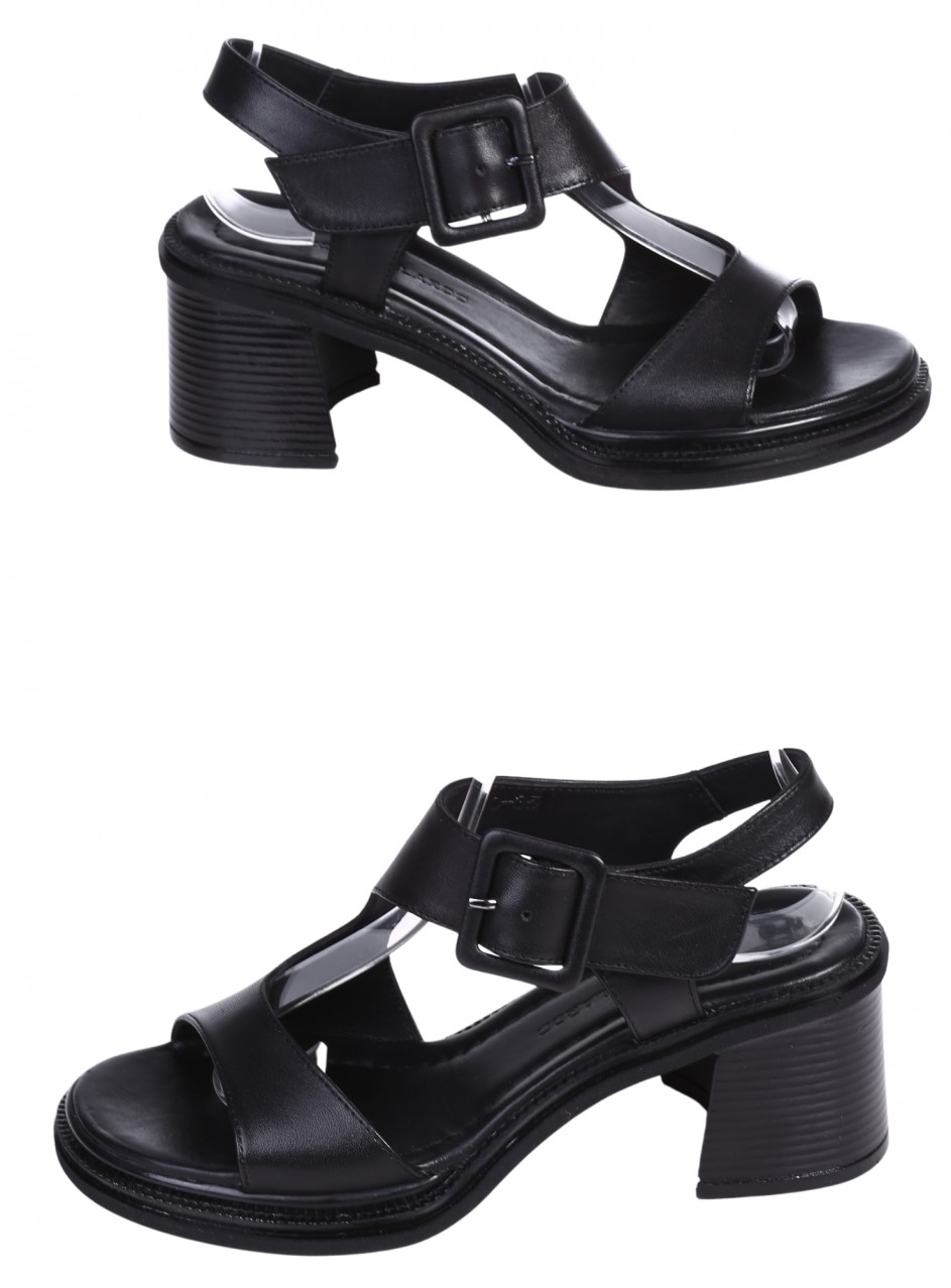 Ежедневни дамски сандали от естествена кожа в черно 4AT-26227 black