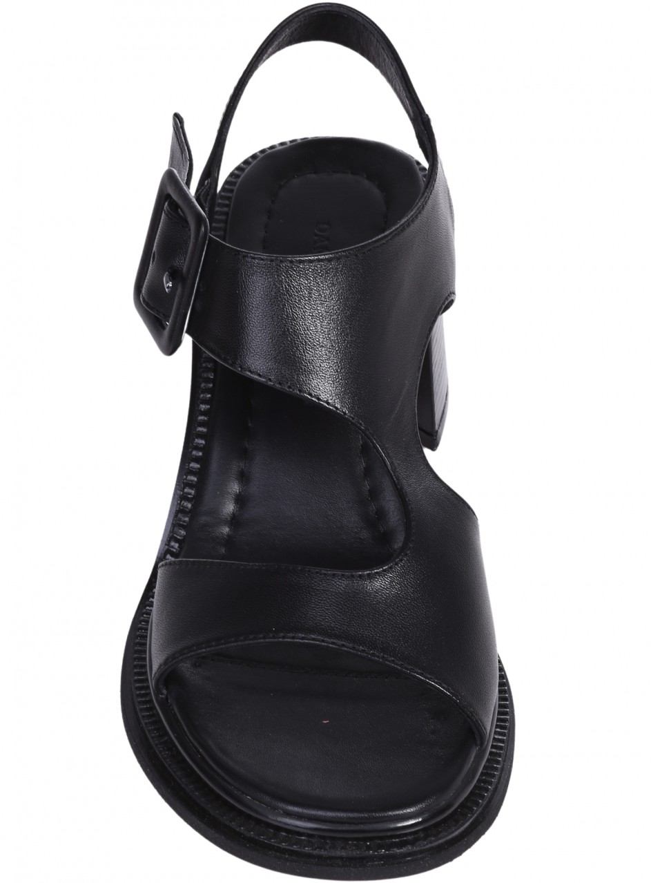 Ежедневни дамски сандали от естествена кожа в черно 4AT-26227 black