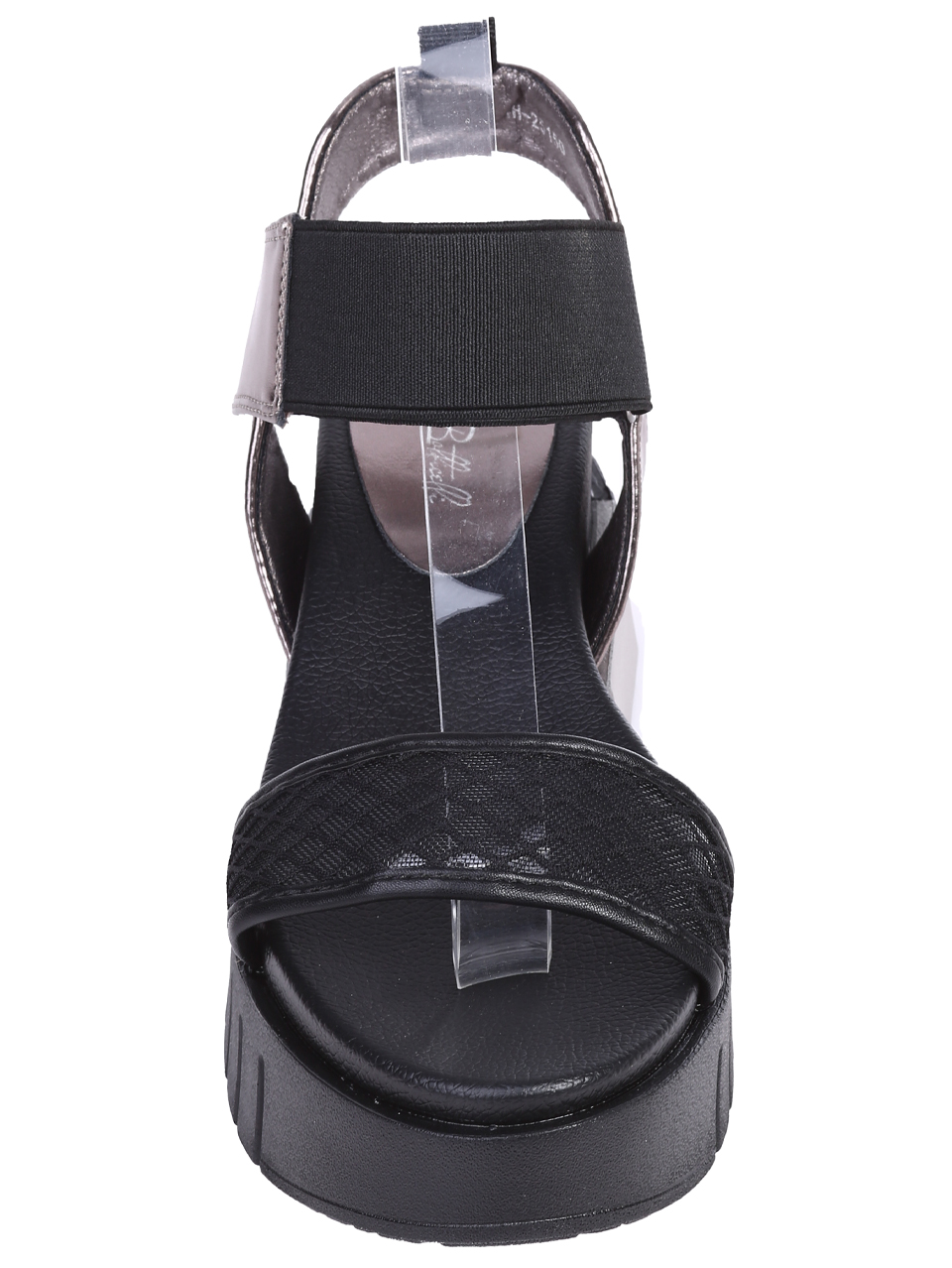 Ежедневни дамски сандали, на платформа, в черно 4H-26090 (25150) black