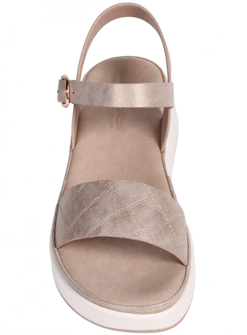 Ежедневни дамски сандали в бежов/златист цвят 4H-26091 (25165) beige