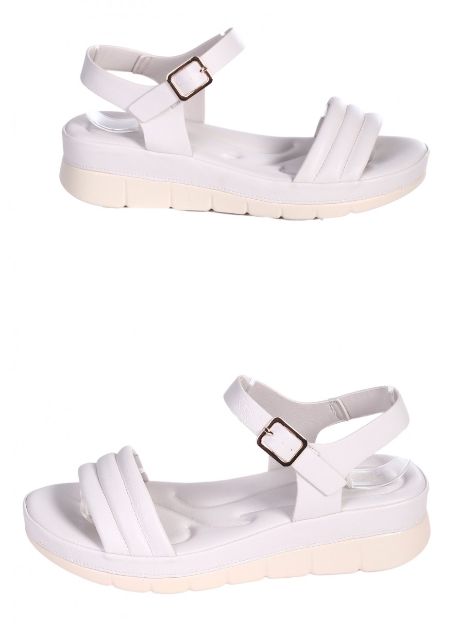 Ежедневни дамски сандали в бяло 4H-26093 off white