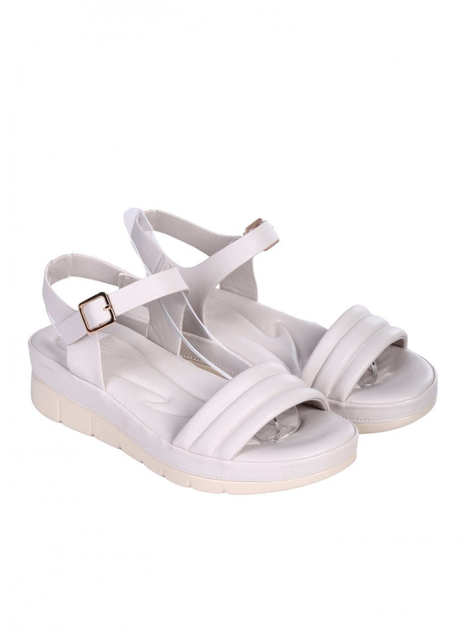Ежедневни дамски сандали в бяло 4H-26093 off white