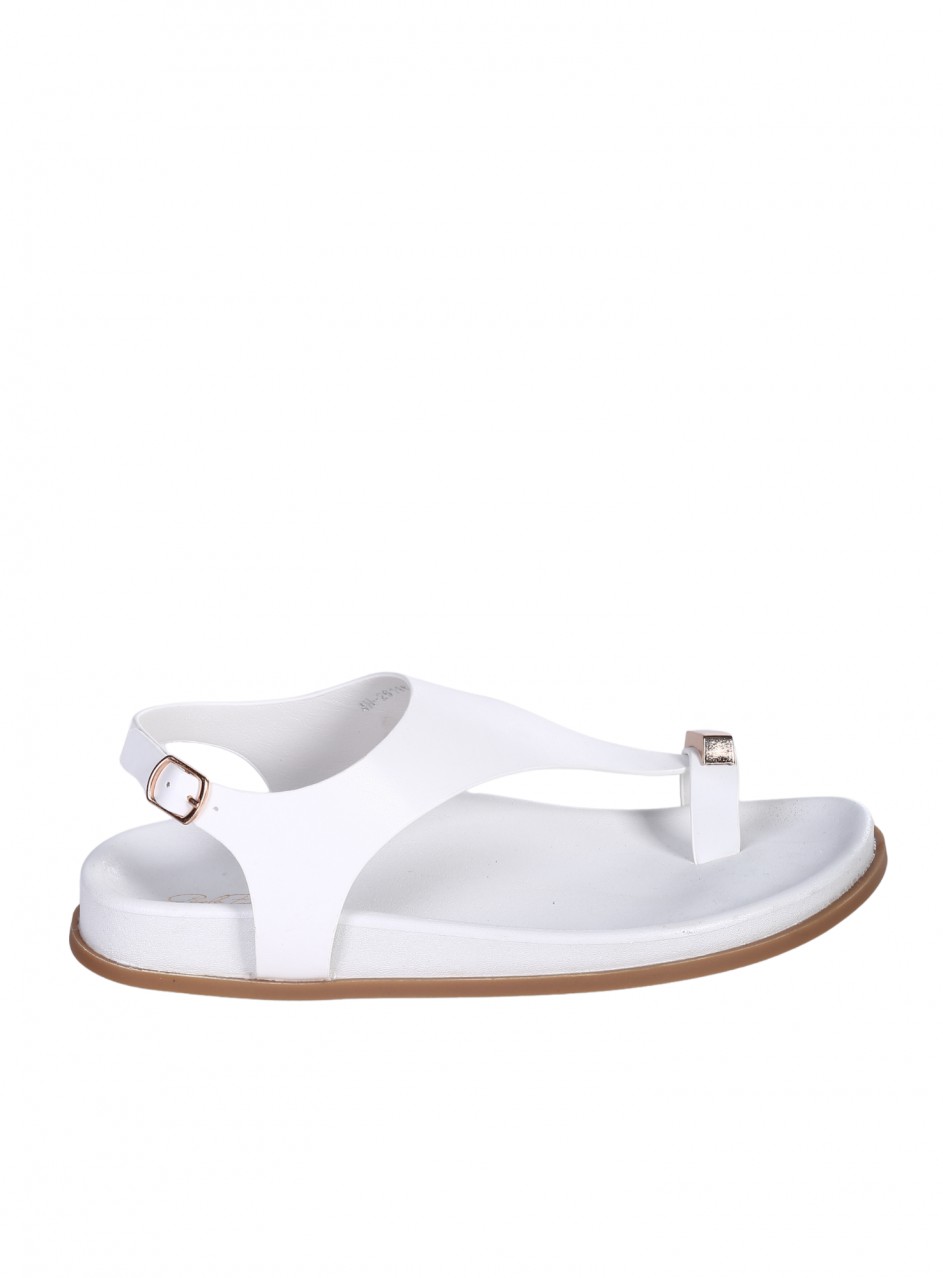 Ежедневни дамски сандали в бял цвят 4H-26116 white