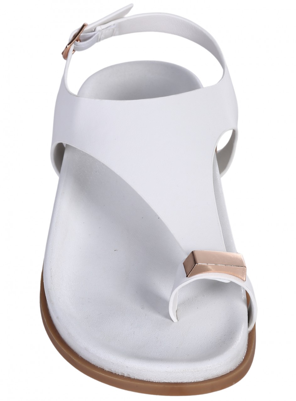 Ежедневни дамски сандали в бял цвят 4H-26116 white