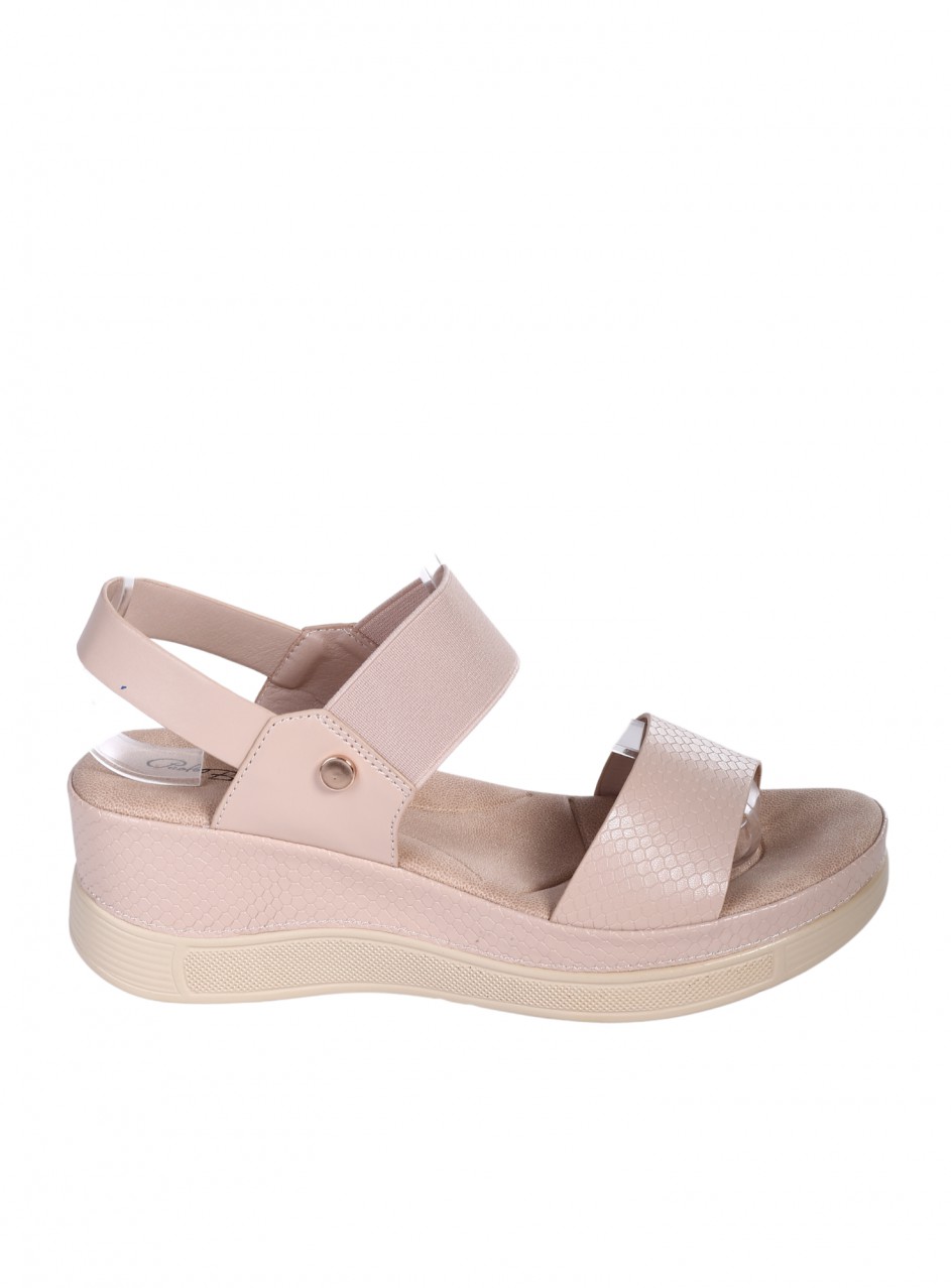 Ежедневни дамски сандали в бежов цвят 4H-26111 beige