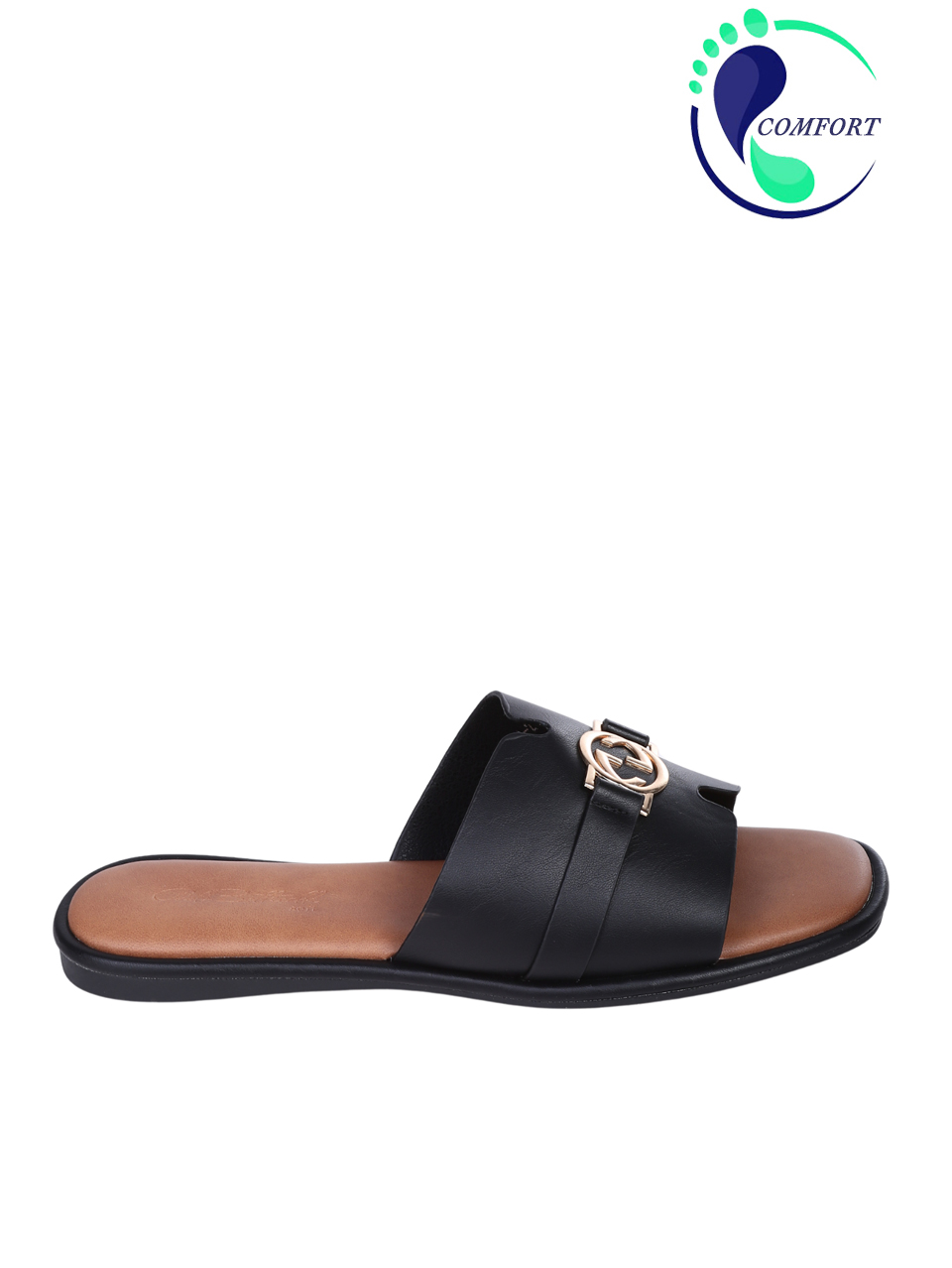 Ежедневни дамски чехли в черно 5H-26098 black