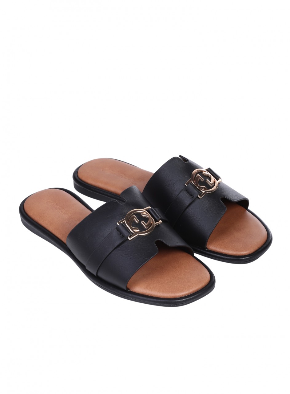 Ежедневни дамски чехли в черно 5H-26098 black